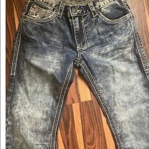 American fighter buckle mens 29 short jeans